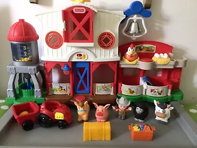 Buy Fisher Price Little People Caring For Animals Farm With Lights & Sounds +Tractor • 10£