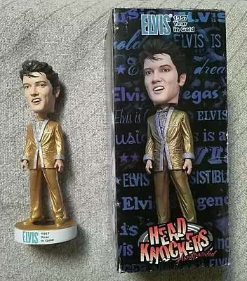 Buy Neca Head Knockers Bobble Head - 1957 A Year In Gold - Boxed - Elvis Presley • 37.99£