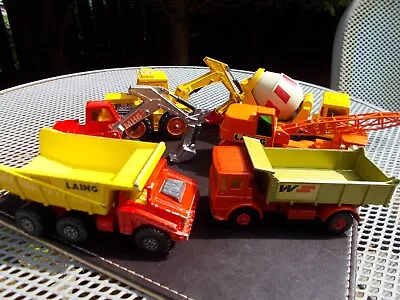 Buy Matchbox Super-kings And King Size Lot,bedford Mixer,leyland Tipper,excavator • 18£