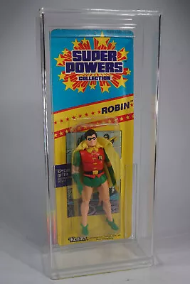 Buy Vintage Kenner 1986 Super Powers Robin - Canada MOC (Small Card) + Acrylic Case • 102.97£