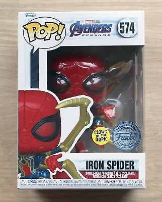 Buy Funko Pop Marvel Avengers Endgame Iron Spider GITD + Free Protector • 25.99£