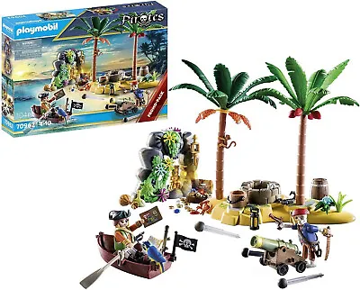Buy Playmobil 70962 Pirate Treasure Island With Rowboat Promo Pack 104pcs Playset • 23.95£