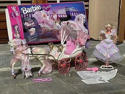 Buy Barbie Crystal Carriage Horse Carriage Ref 10142, 1992 Excellent Condition • 214.54£