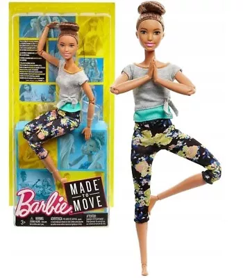 Buy BARBIE DOLL MADE TO MOVE Gymnast FLORAL FTG82 MOVEABLE Mattel • 65.90£