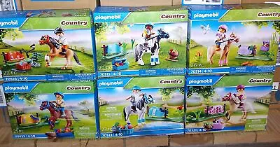 Buy Playmobil 6 Set Bundle Of Collectible Country Ponies RRP £59.94 In Stock • 29.50£