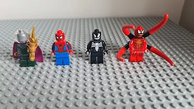 Buy Lego Spiderman, Mysterio, Venom & Carnage Minifigure Bundle Marvel Genuine • 19.95£