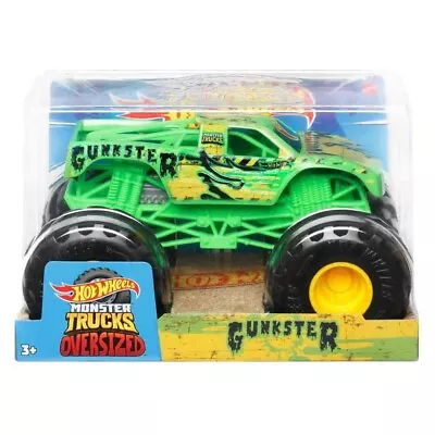 Buy Hot Wheels Monster Trucks Oversized Gunkster 1:24 Truck Vehicle NEW • 15.99£