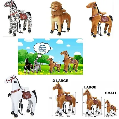 Buy Ride On Pony Toys  Scooter Animal Horse, Zebra Unicorn Lion Tiger Best Xmas Gift • 175£