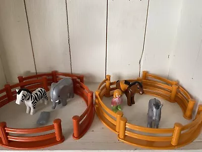 Buy Playmobil 123 Bundle Zoo And Farm Animals And Fences - Lot • 7£