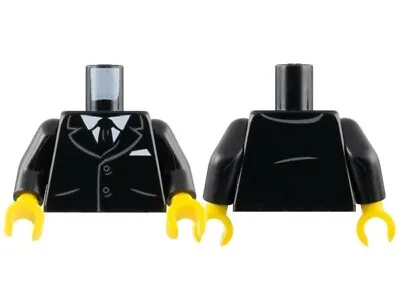 Buy LEGO Torso Body For  Minifigure Black Suit Jacket Shirt Tie Wedding Groom Office • 3.99£