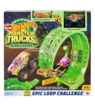 Buy Brand New & Sealed - Hot Wheels Monster Truck Glow In Dark Epic Loop Play Set • 23£