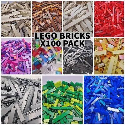 Buy LEGO Brick Bundle X100 PACK, 1x2,3,4,6,8+ Random Basic Sizes LOT/Select Colour • 8.99£