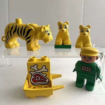 Buy Lego Duplo Tiger Zoo Animals With Tiger Cubs & Zoo Keeper Moving Head Vintage • 12.99£