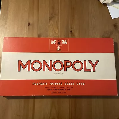 Buy Vintage 1972 MONOPOLY Board Game Original Red Long Box 100% COMPLETE Waddingtons • 15£