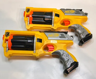 Buy 2x Nerf N-Strike Elite Hail Fire Gun (Yellow Black Dart Nerf Bullet Blaster Gift • 6£