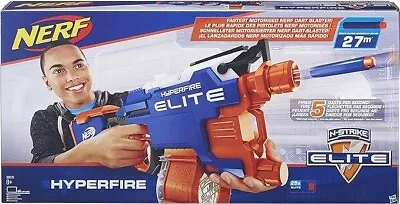 Buy NERF N-Strike Elite HyperFire Blaster Motorised BNIB Unopened Christmas Present • 29.99£