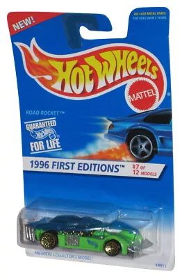 Buy Hot Wheels 1996 First Editions Green & Blue Road Rocket Toy Car #7/12 • 10.94£