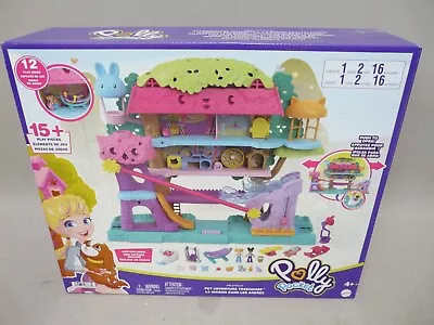 Buy Mattel HJJ98 - Polly Pocket - Animal Party Treehouse Play Set + Swan Vehicle • 21.51£