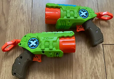 Buy Nerf Guns X 2 Green & Orange X-Shot Spring Loaded Toy Guns - Shoot 3 Darts Each • 4£