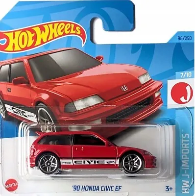 Buy Hot Wheels – HW J-Imports '90 Honda Civic EF (Red)  • 6.99£