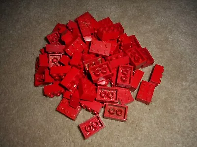 Buy Vintage 1970s LEGO Collection Of 63 Red 3x2 Bricks Pieces (BuyNow) • 0.99£