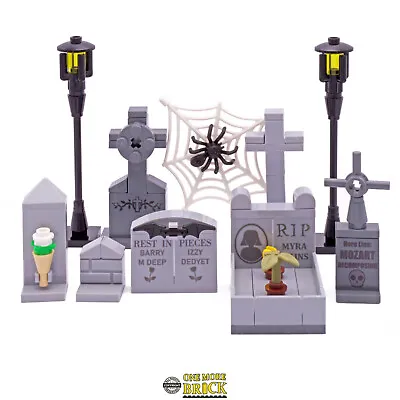 Buy Grave Stones - Graveyard Haunted House. Halloween Gravestones | All Parts LEGO • 15.99£