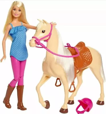 Buy Barbie Doll And Horse With Accessories - Blonde FXH13 • 30.12£