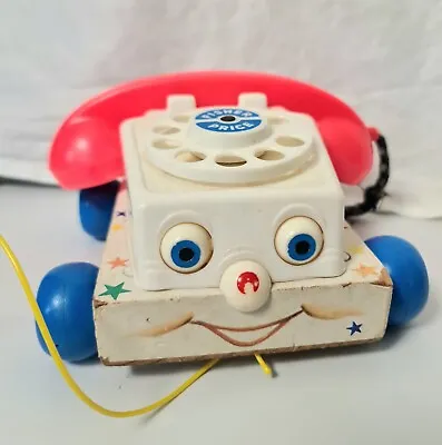 Buy Fisher Price Chatter Telephone Vintage 1960s Wooden Base Retro Collectable Toy  • 14.50£