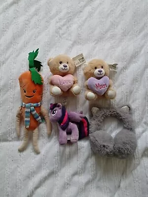 Buy Soft Toys Teddy Buddle, My Little Pony, Bear, Carrot, Cat Ears • 0.99£