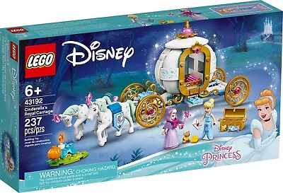 Buy New LEGO Disney Princess Cinderella's Royal Carriage Set 43192 Age 5 Years+ • 45.99£