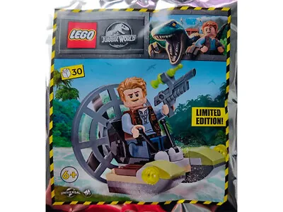 Buy Sealed LEGO Jurassic World Dinos 122220 Owen With Hover Boat Polybag + Free P&P • 5.25£
