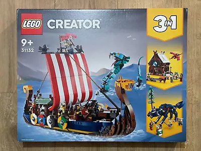 Buy LEGO Creator 3-In-1 31132 Viking Ship And The Midgard Serpent Brand New Sealed • 76£