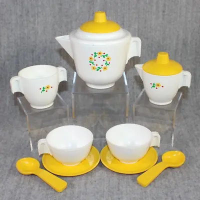 Buy FISHER PRICE #681 Vintage 1980s Kitchen Teapot Tea Playset Incomplete Yellow Set • 33.80£