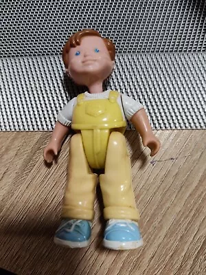 Buy Fisher Price Loving Family Dollhouse BOY SON Yellow Overalls Brown Hair 1993  • 14.99£