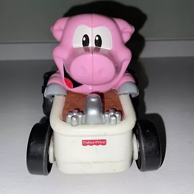 Buy Rare Fisher Price Mattel -2006 Barnyard Push And Go Pig Car -Musical Electronic • 6.50£