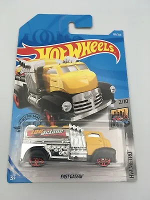 Buy Hot Wheels HW Metro 2/10 Fast Gassin Octane Racing Fuel Truck Yellow • 4.99£