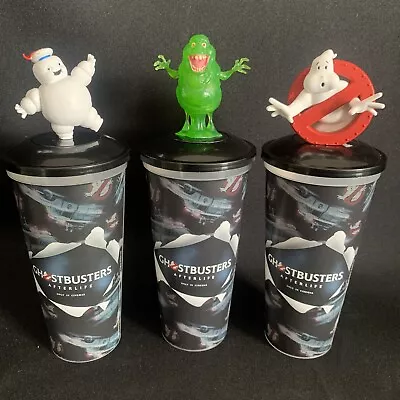 Buy 3x Ghostbusters Cinema Cups & Toppers Slimer Stay Puft Ghost Logo Figures • 29.99£