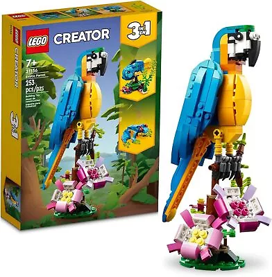 Buy LEGO 31136 Creator 3 In 1 Exotic Parrot To Frog Fish Animal Creative Toys Kids • 14.99£
