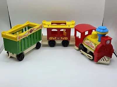 Buy Vintage Fisher Price Circus Train Playset, Engine + 2 Trailers, No Figures, Vgc • 5£