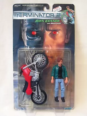 Buy John Connor With Motorcycle Terminator 2 Figure New On Card Vintage 1992 Kenner • 79.99£