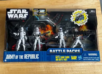 Buy Star Wars Animated Clone Wars Battle Pack Army Of The Republic Figures 3.75 Inch • 109.99£