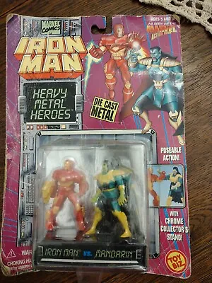 Buy 1994 Toybiz Heavy Metal Heroes Iron Man Vs Mandarin Diecast Figures New On Card • 11.99£