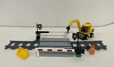 Buy Lego 7936 Level Crossing Train Track With Digger 100% Complete VGC • 29.99£