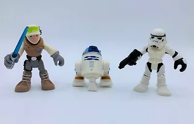 Buy Hasbro Playskool Star Wars Action Figures R2-D2 * Luke Skywalker & Stormtrooper • 12.99£