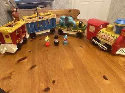 Buy Vintage Fisher Price Circus Train Animals And Little People • 15£