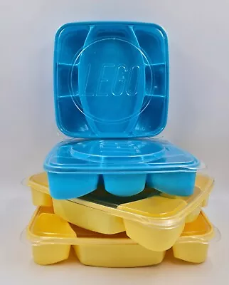 Buy Lego Rare Storage Box Sorting Tray Containers Yellow Blue W/lids 901957 / 902221 • 8.99£