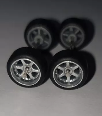 Buy Hot Wheels 1:64 Scale Custom Wheels With Rubber Tyres Chrome  • 3.49£