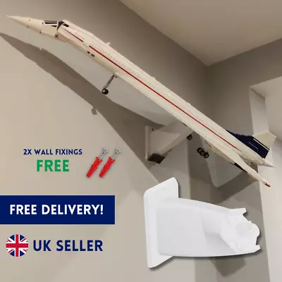 Buy Wall Mount Bracket For LEGO Concorde Plane Aeroplane Airplane Angled Up Holder • 12.99£