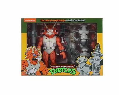 Buy TMNT Triceraton Infantryman And Roadkill Rodney Figures 2 Pack IN STOCK • 34.95£
