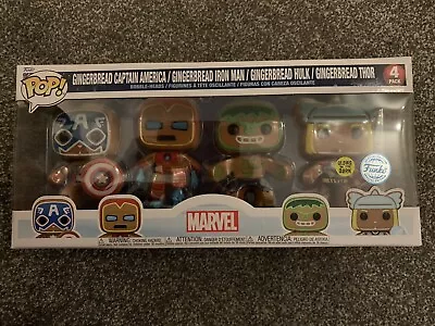 Buy Funko Pop Marvel Brand New Gingerbread Hulk, Iron Man, Thor And Captain America • 29.99£